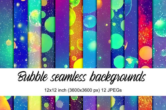 12 Vivid Bubble Seamless Backgrounds for Instant Creative Impact