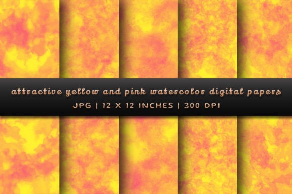 Brighten Your Projects with Yellow and Pink Watercolor Backgrounds