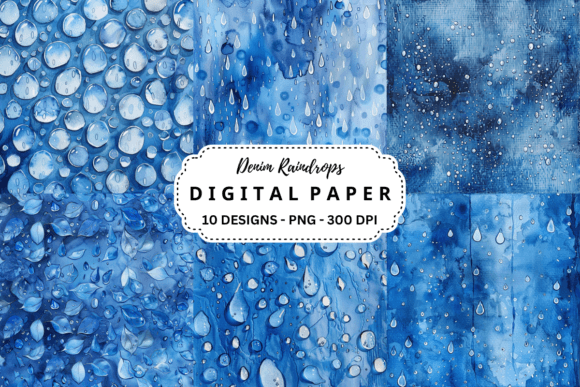 Denim Raindrops Backgrounds: Texture That Tells a Story