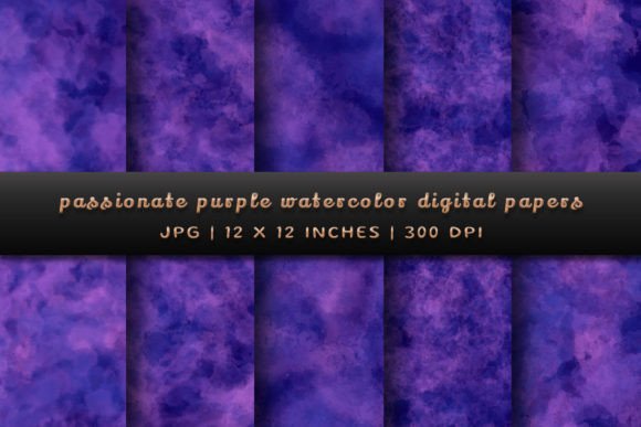 Elevate Your Designs with Passionate Purple Watercolor Backgrounds