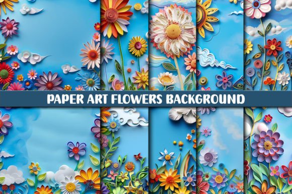 Elevate Your Projects with Paper Art Flowers Backgrounds