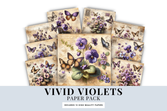 Enchanting Vintage Violet Paper Backgrounds for Creatives