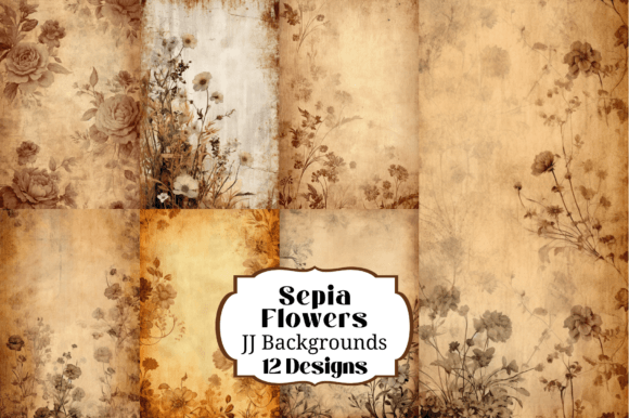 Timeless Texture: Using Sepia Floral Junk Journal Backgrounds
