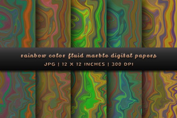 Unleashing Vibrancy: The Magic of Rainbow Color Fluid Marble Backgrounds